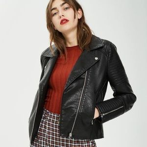 Faux leather biker jacket never worn!